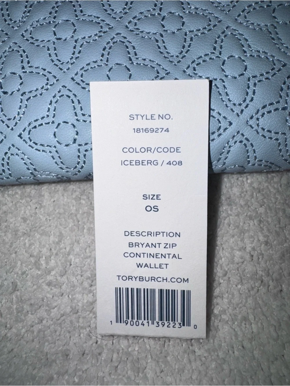 Tory Burch Zip Wallet with Gold Logo
